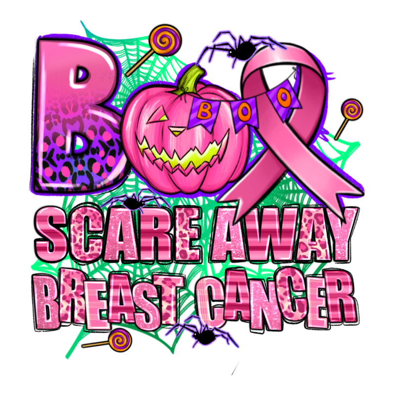 Halloween Boo With Cancer Ribbon Breast Cancer Sca Premium Hoodie by AdoDesignShop | Teevron