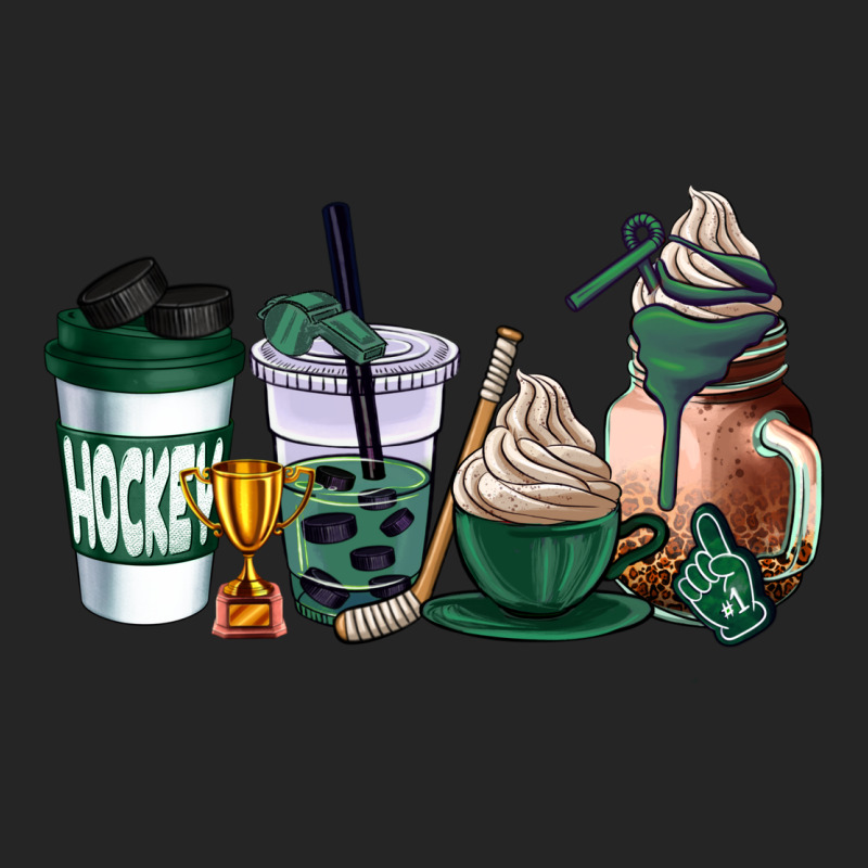 Hunter Green Hockey Coffee Cups Premium Hoodie by AdoDesignShop | Teevron