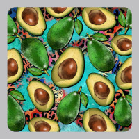 Avacado With Turquoise And Leopard Background Mug Coaster Classic Tee | Teevron