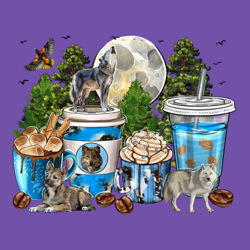 Wolf Coffee Cups Premium Sweatshirt by texasbilliewilder | Teevron