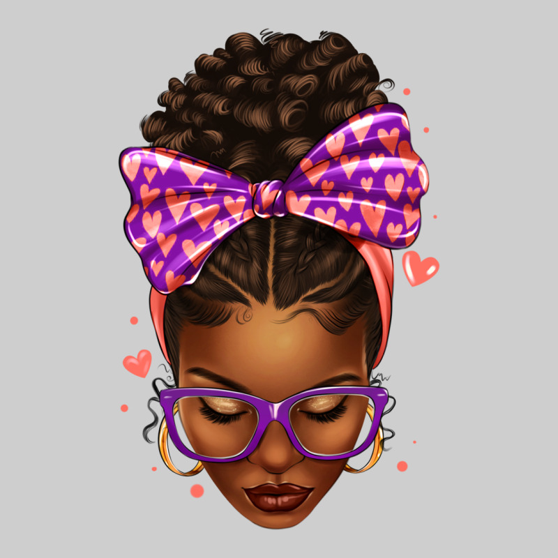 Sorority Colors Purple Carol Afro Messy Bun Woman Premium Sweatshirt by texasbilliewilder | Teevron