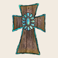 Wood Turquoise Gemstone Cross Premium Sweatshirt | Teevron
