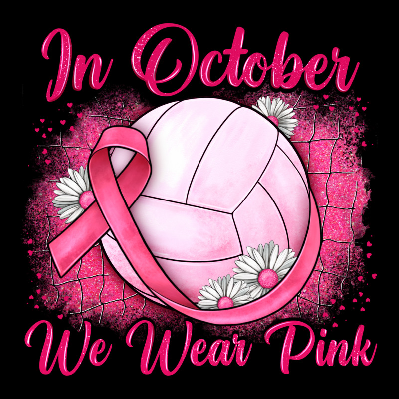 In October We Wear Pink Breast Cancer Valleybal Urban Hoodie by JahusDesignShop | Teevron