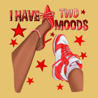 Bright Red I Have Two Moods Afro Girl Sneakers Premium Sweatshirt | Teevron