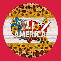 God Bless America Round Coaster Premium Hoodie | Teevron