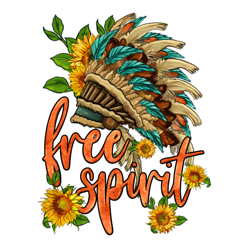 Free Spirit Sunflower And Indian Headdress Premium Hoodie by HRA Design Shop | Teevron