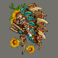 Indian Headdress With Pattern And Sunflowers Premium Hoodie | Teevron