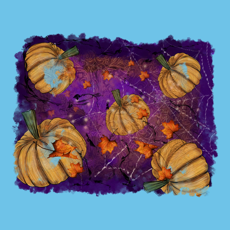 Halloween Pumpkin Cobweb Background Premium Sweatshirt by RanaPortraitStore | Teevron
