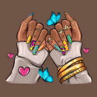 Afro Woman Nail Art Premium Sweatshirt | Teevron
