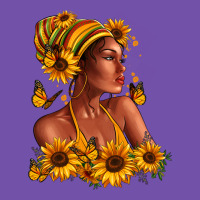 Afro American Woman Sunflowers Premium Sweatshirt | Teevron