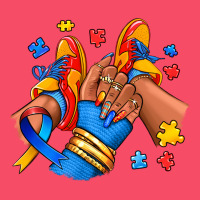 Autism Afro Girl Sneakers Premium Sweatshirt | Teevron