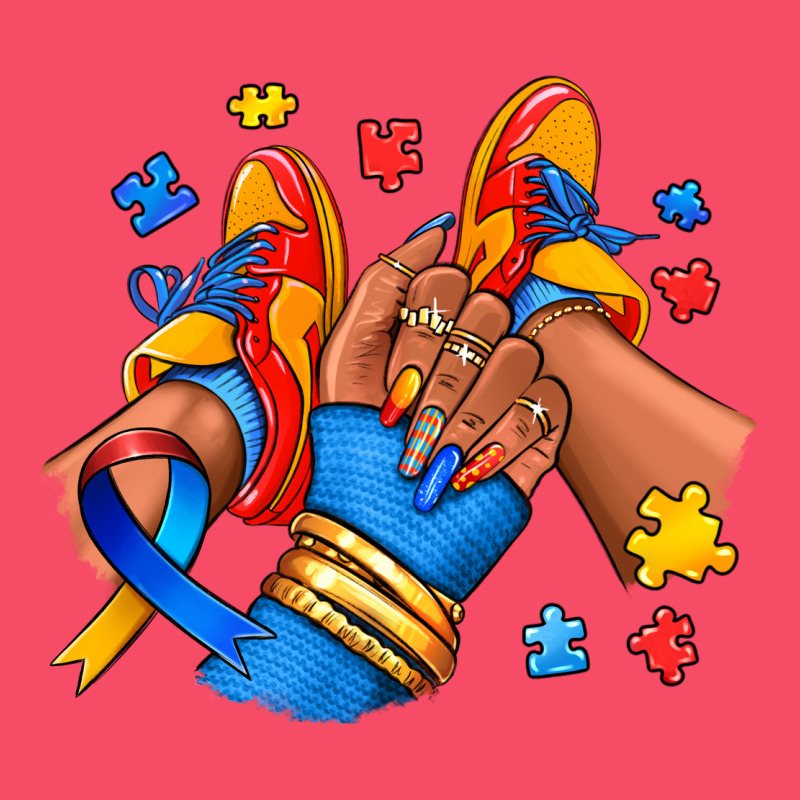 Autism Afro Girl Sneakers Premium Sweatshirt by RanaPortraitStore | Teevron