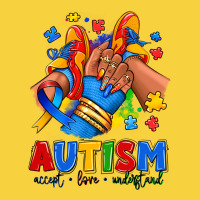 Autism Accept Love Understand Afro Girl Sneakers Premium Sweatshirt | Teevron