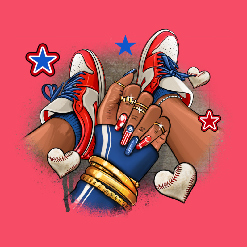 Baseball Afro Girl Sneakers Premium Sweatshirt by RanaPortraitStore | Teevron