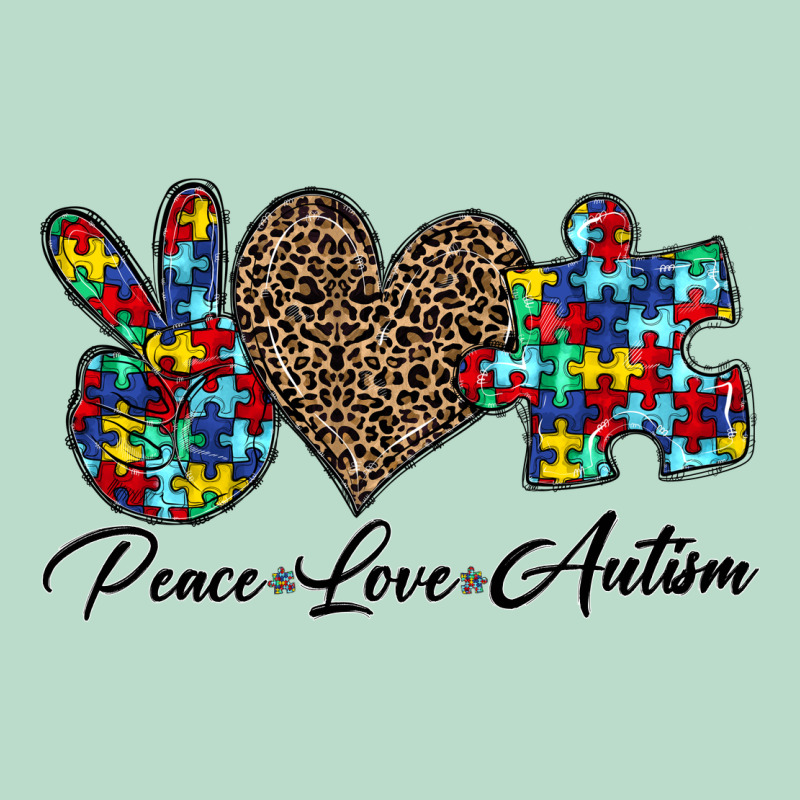 Peace Love Autism1 Premium Hoodie by CowhideDigitalArt | Teevron