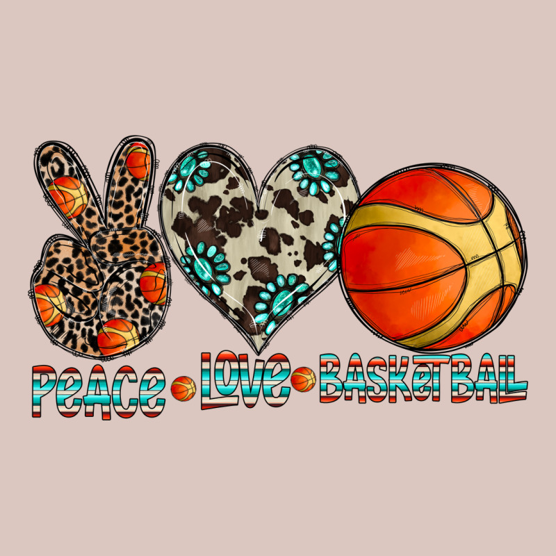 Peace Love Basketball Premium Hoodie by CowhideDigitalArt | Teevron