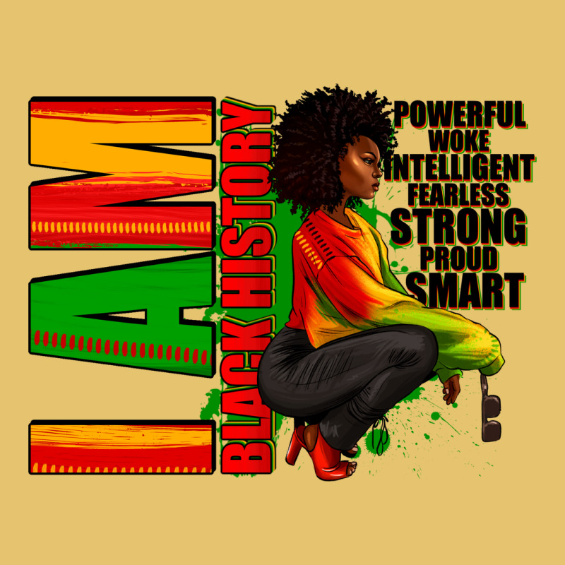 I Am Black History Afro American Woman Premium Sweatshirt by RanaPortraitStore | Teevron