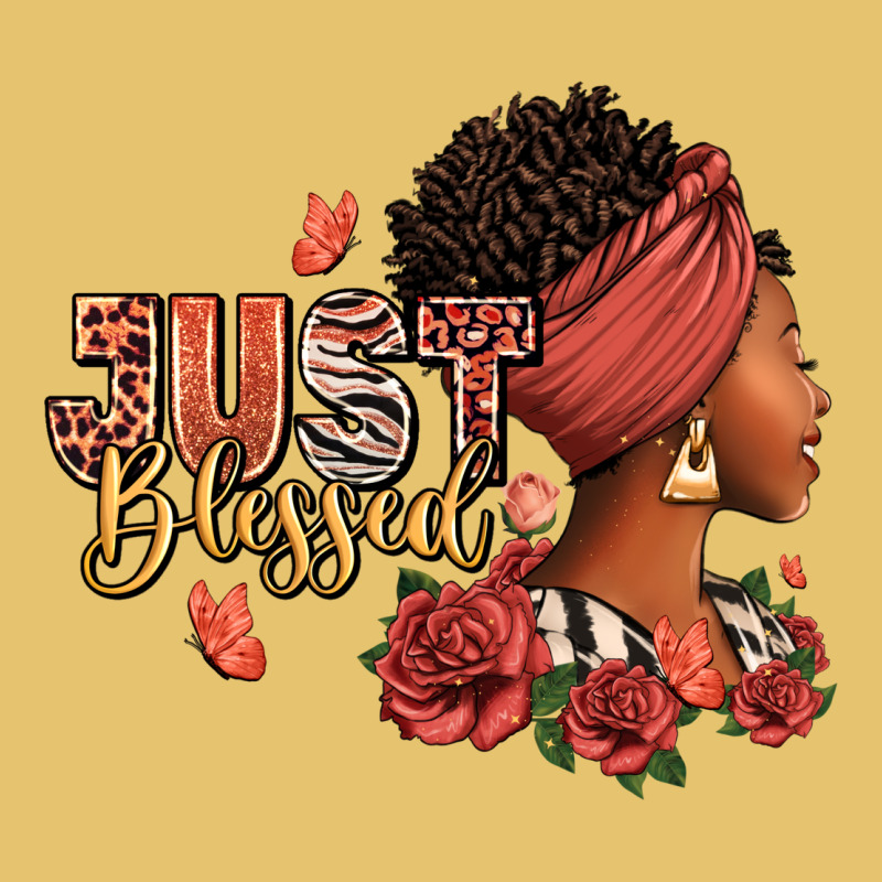 Just Blessed Afro Woman With Roses Premium Sweatshirt by RanaPortraitStore | Teevron