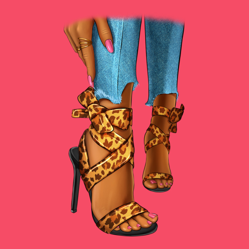 Leopard Heels Black Fashion Girl Premium Sweatshirt by RanaPortraitStore | Teevron