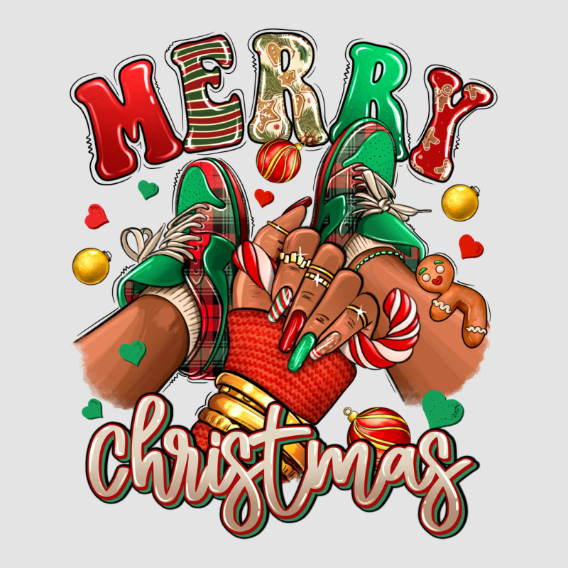 Merry Christmas Black Girl Sneakers Premium Sweatshirt by RanaPortraitStore | Teevron