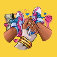 Pink And Blue Sneaker Girl Premium Sweatshirt | Teevron