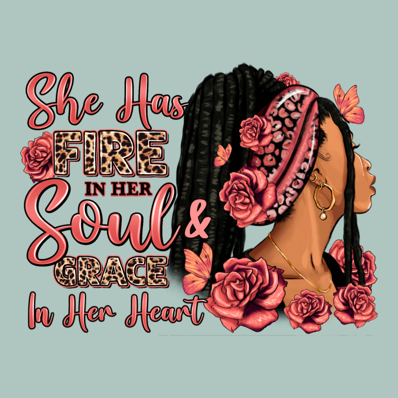 She Has Fire In Her Soul Afro Woman Premium Sweatshirt by RanaPortraitStore | Teevron