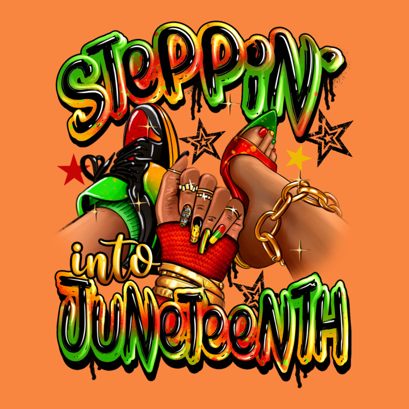 Steppin' Into Juneteenth Sneaker And Heel Afro Wom Premium Sweatshirt by RanaPortraitStore | Teevron