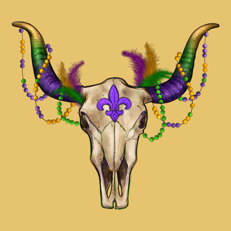 Mardi Gras Bull Skull Premium Sweatshirt by RanaPortraitStore | Teevron