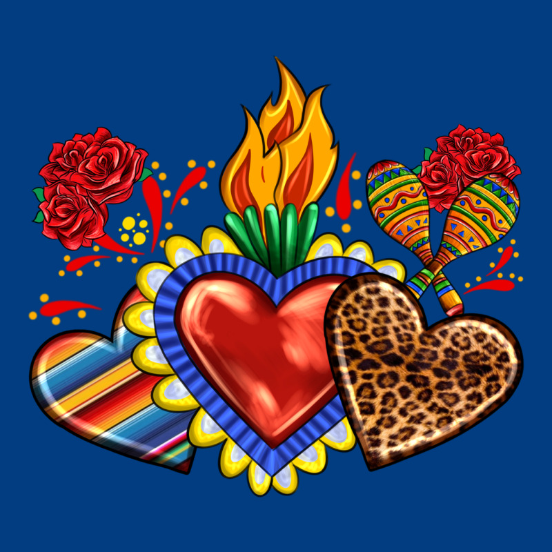 Sacred Heart With Leopard And Serape Heart Premium Sweatshirt by RanaPortraitStore | Teevron
