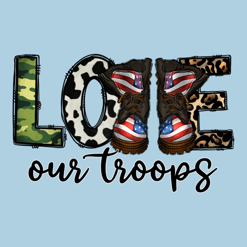 Love Our Troops Premium Hoodie by CowhideDigitalArt | Teevron