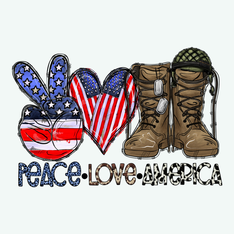 Peace Love America Premium Hoodie by CowhideDigitalArt | Teevron