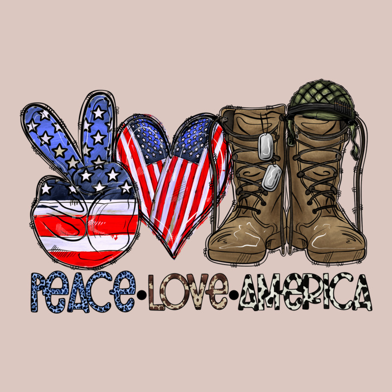 Peace Love America Premium Hoodie by CowhideDigitalArt | Teevron