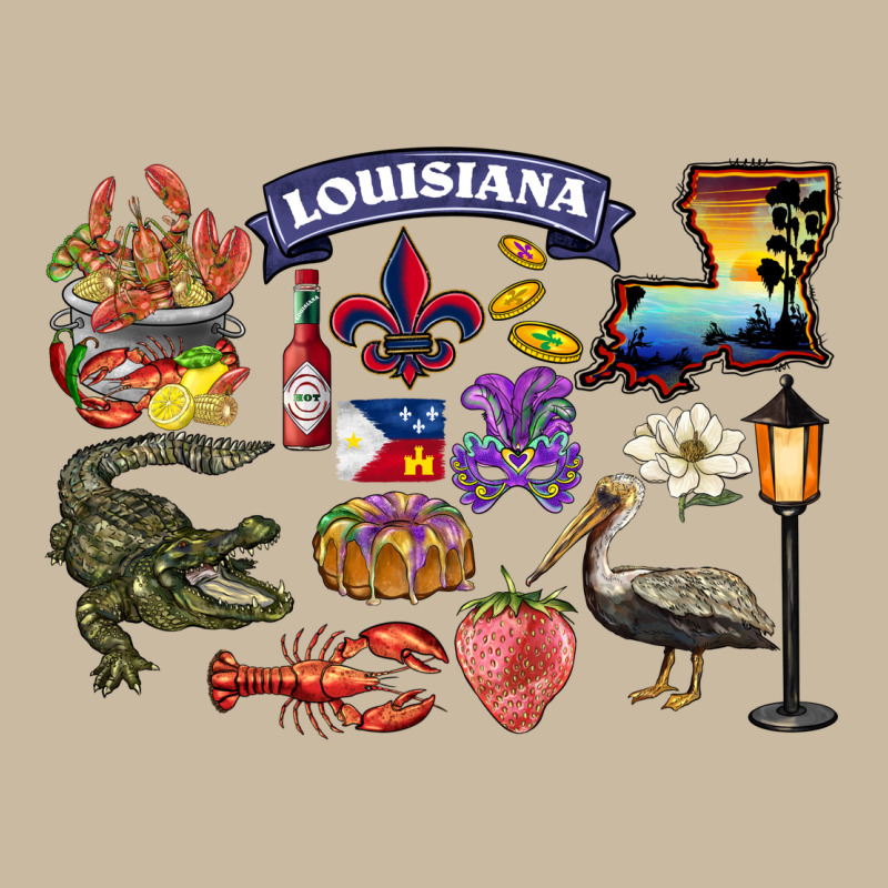 Preview Louisiana State Long Sleeve Tee by BarkalooDesign | Teevron