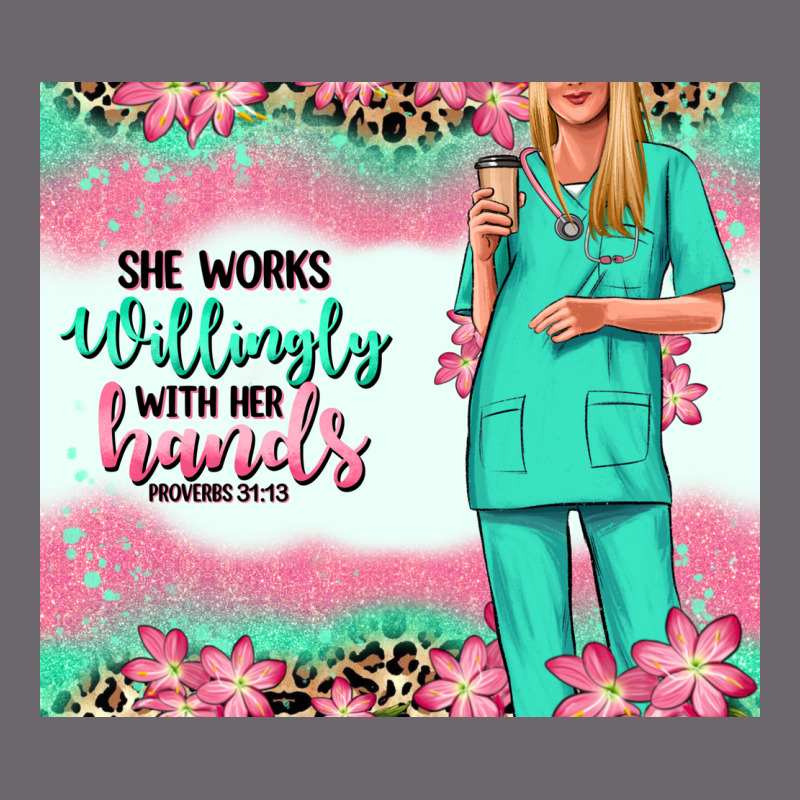 She Works Willingly With Her Hands Blonde Nurse Premium Sweatshirt by RanaPortraitStore | Teevron