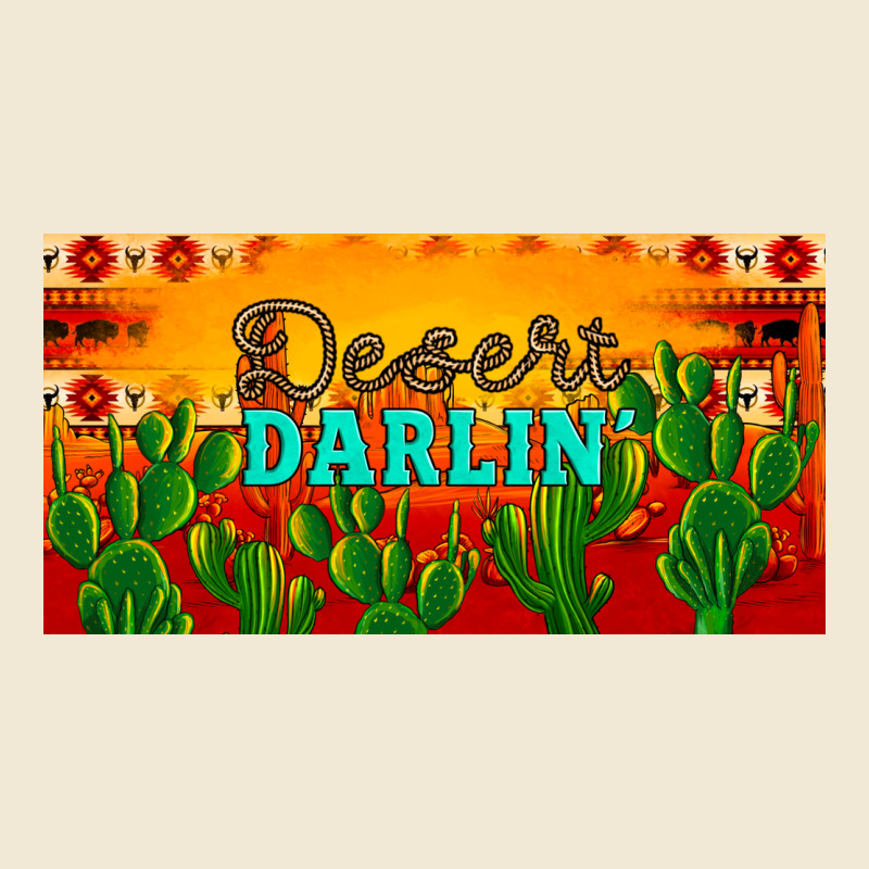 Desert Darlin' Aztec Desert Sunset License Plate Ladies Tee by Artiststas | Teevron