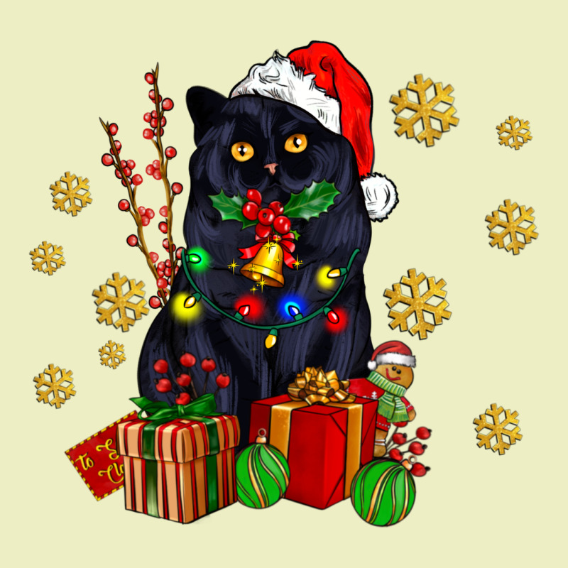 Black Cat Meowy Christmas Urban Hoodie by AdoDesignShop | Teevron