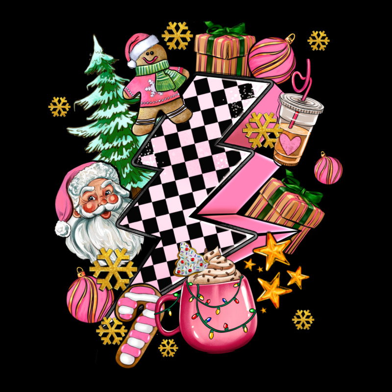 Pink Christmas Lightning Bolt Urban Hoodie by AdoDesignShop | Teevron
