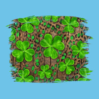 St Patricks Day Shamrock And Leopard Distressed Ba Premium Sweatshirt | Teevron