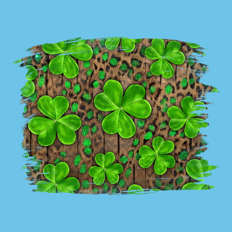 St Patricks Day Shamrock And Leopard Distressed Ba Premium Sweatshirt by RanaPortraitStore | Teevron