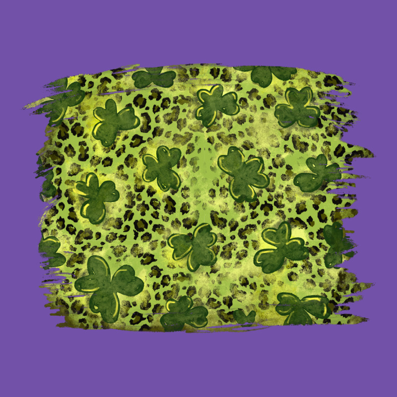 St Patricks Day Shamrock Leopard Background Premium Sweatshirt by RanaPortraitStore | Teevron