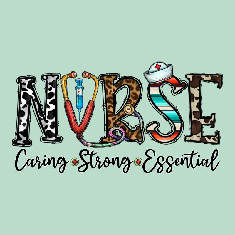 Nurse Caring Strong Essential Premium Hoodie by CowhideDigitalArt | Teevron