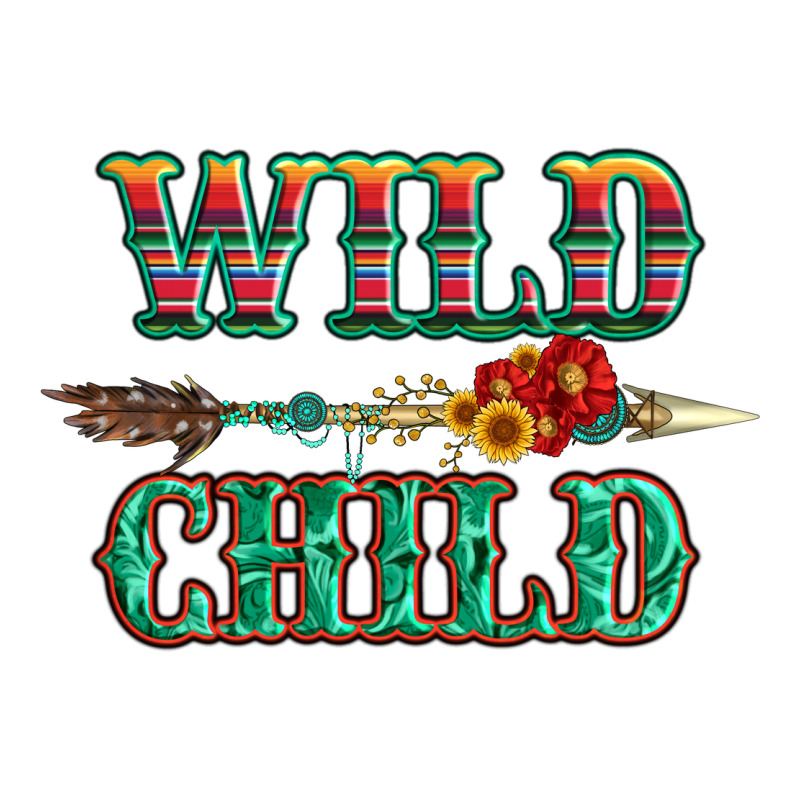 Wild Chıld Serape Sunflower And Gemstone With Arrow Ladies Tee by Artiststas | Teevron