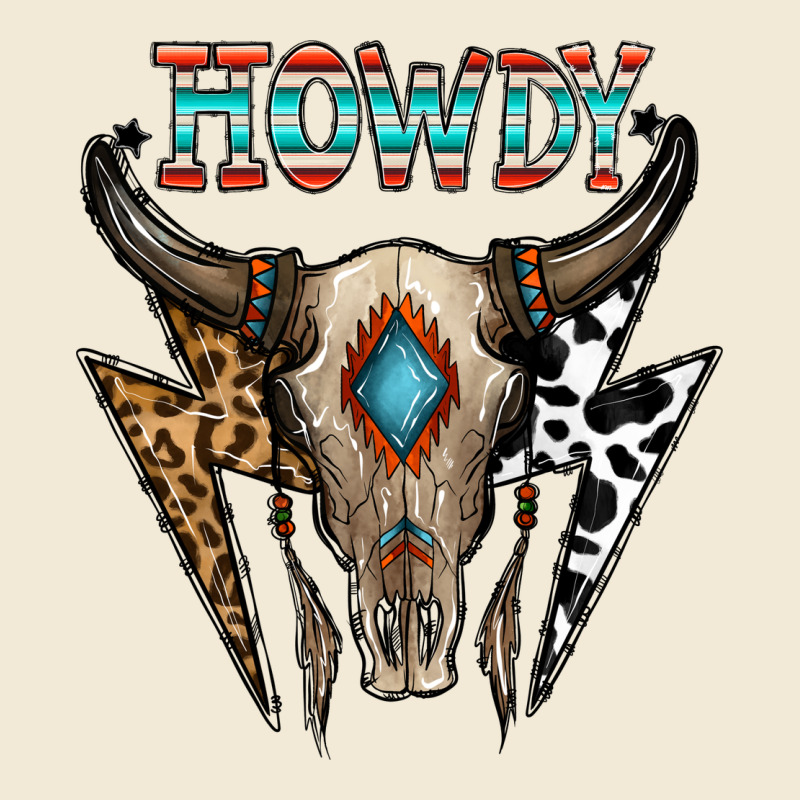 Howdy Boho Skull Premium Hoodie by CowhideDigitalArt | Teevron