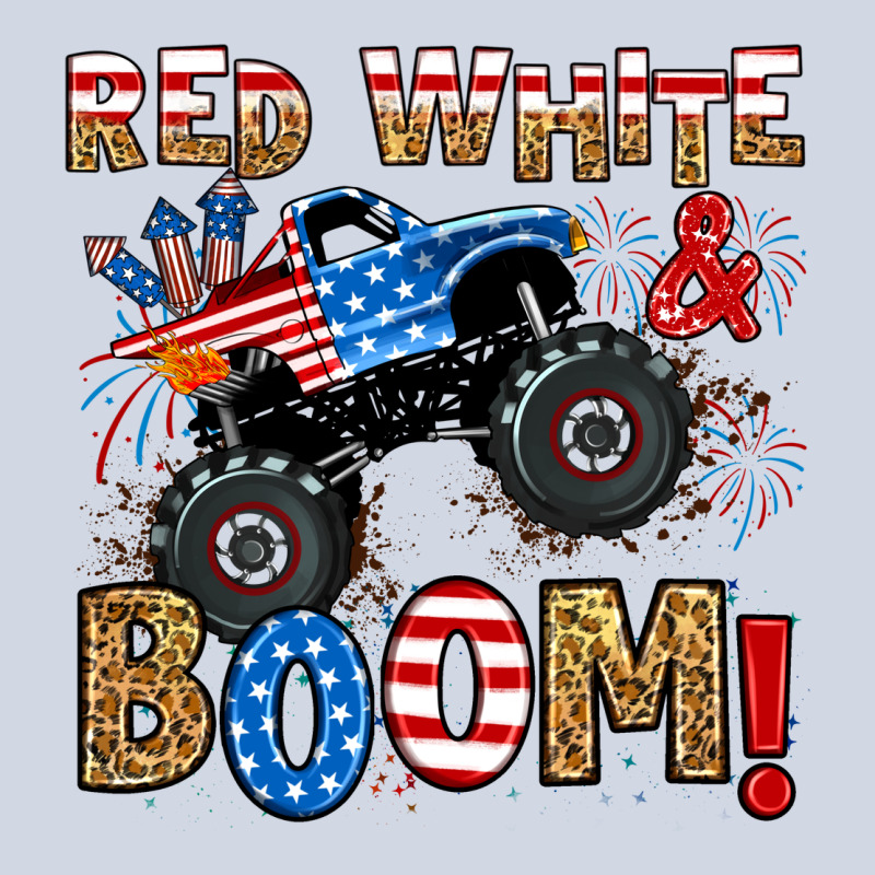 Red White Boom Monster Truck Premium Sweatshirt by RanaPortraitStore | Teevron