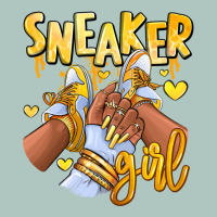 Yellow Sneaker Girl Afro Woman Premium Sweatshirt | Teevron