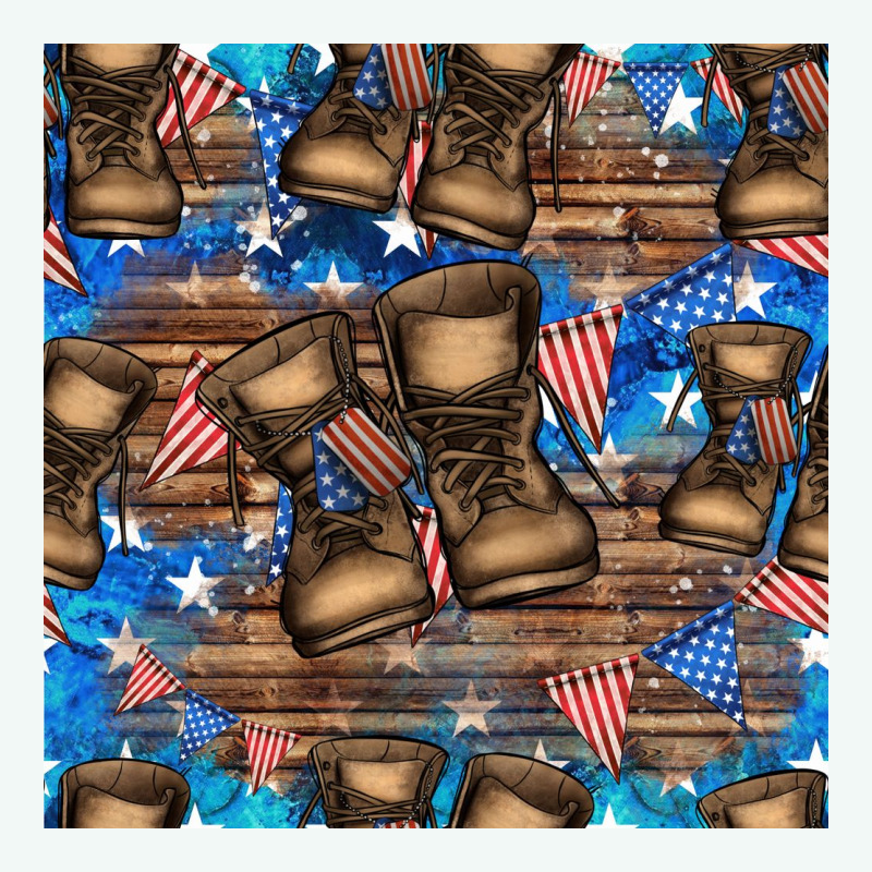 4th Of Juky Veteran Boots Seamless Pattern Premium Hoodie by HRA Design Shop | Teevron