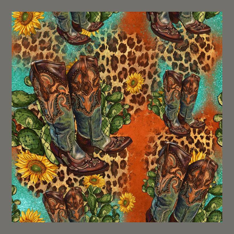 Western Boots And Sunflowers Seamless Pattern Premium Hoodie by HRA Design Shop | Teevron