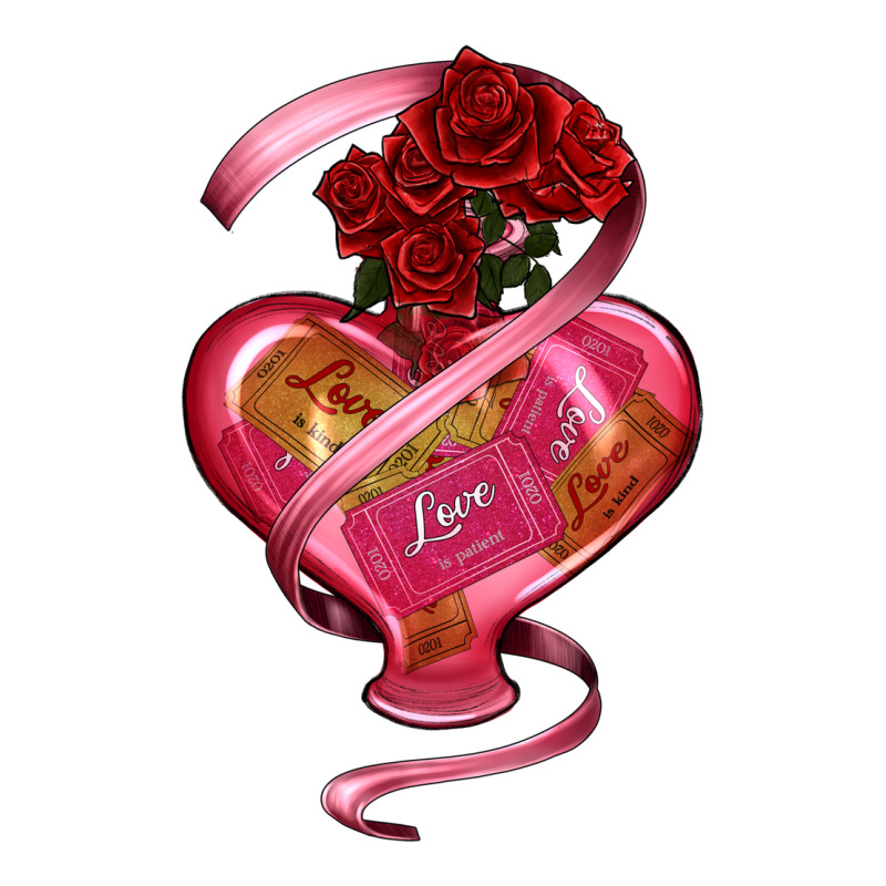 Heart Glass Vase Love Tickets With Rose Premium Sweatshirt by RanaPortraitStore | Teevron