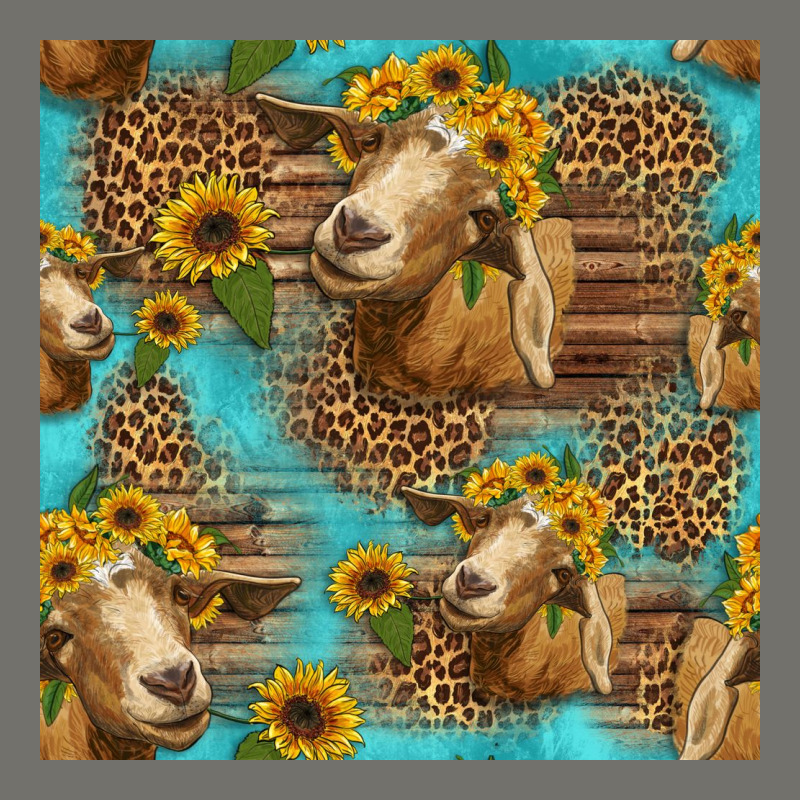 Goat Sunflowers Seamless Pattern Premium Hoodie by HRA Design Shop | Teevron