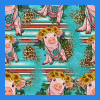Turquoise Baby Pig Seamless Pattern Premium Hoodie | Teevron